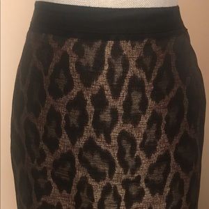 Ann Taylor Dressy Animal Print Skirt